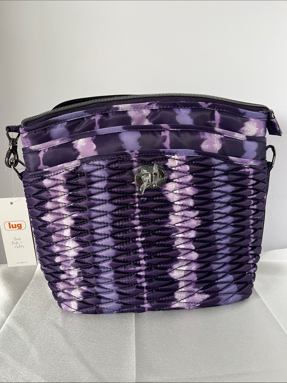 LUG - Adagio Shoulder Bag in Shibori Purple